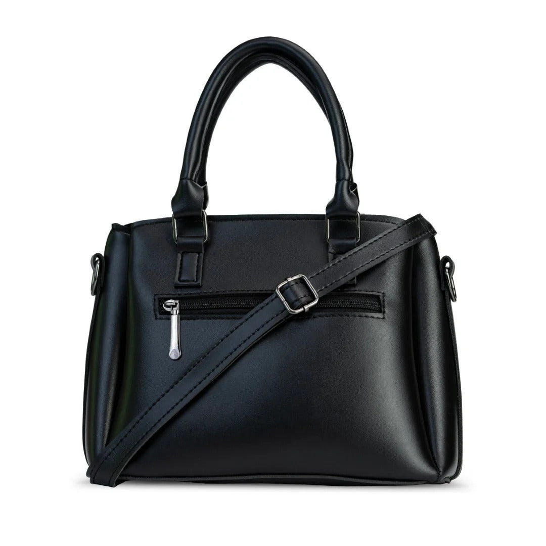 Exclusu Black Triple Pocket Hand Bag