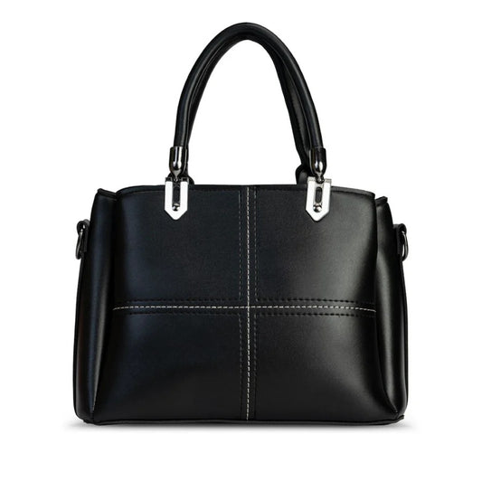 Exclusu Black Triple Pocket Hand Bag